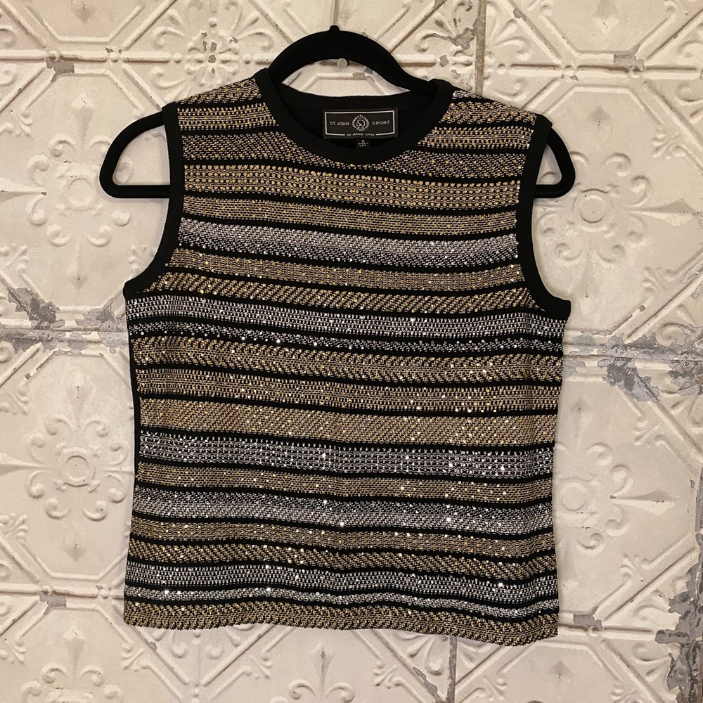 St. John sport by Marie gray blouse